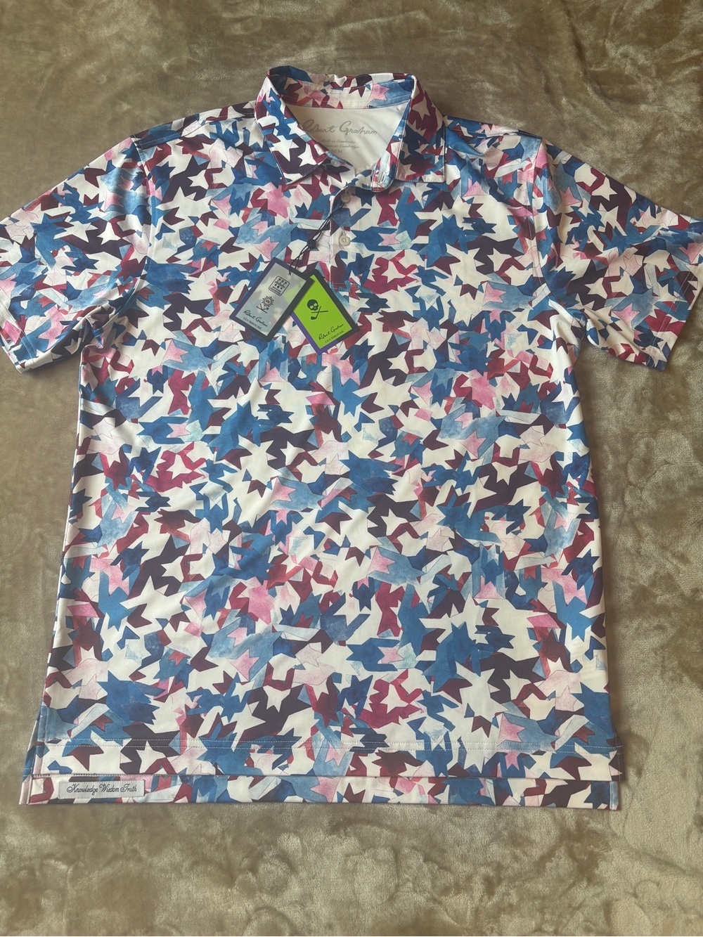 NWT Robert Graham Bartlow Short  Sleeve Polo